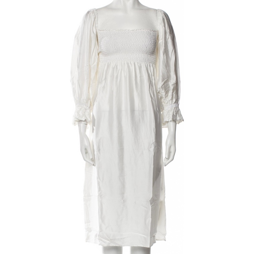 Sleeper Atlanta Off-The-Shoulder Silk Midi Dress - Picture 9 of 10